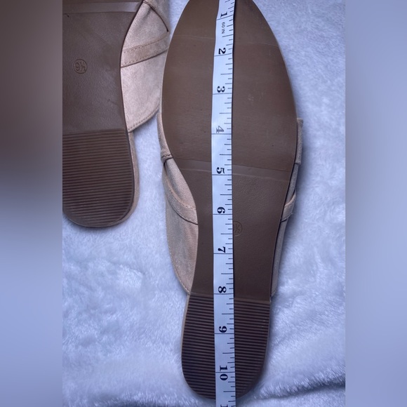 LAICIGO Women's Flat Mules Closed Square Toe Backless Slip on Suede Loaf… - Picture 10 of 10